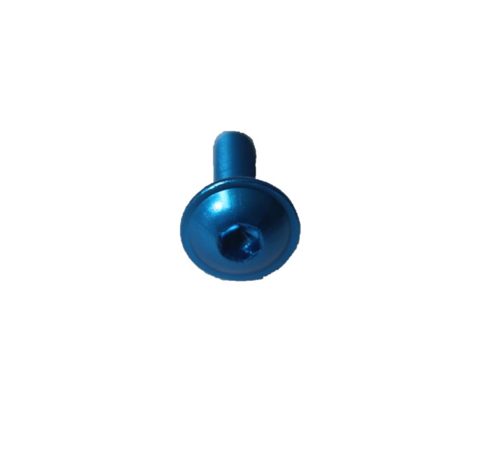 5 pcs button head screws ISO 7380-2 aluminium high-tensile 7075 M6X20 FLANGE BLUE