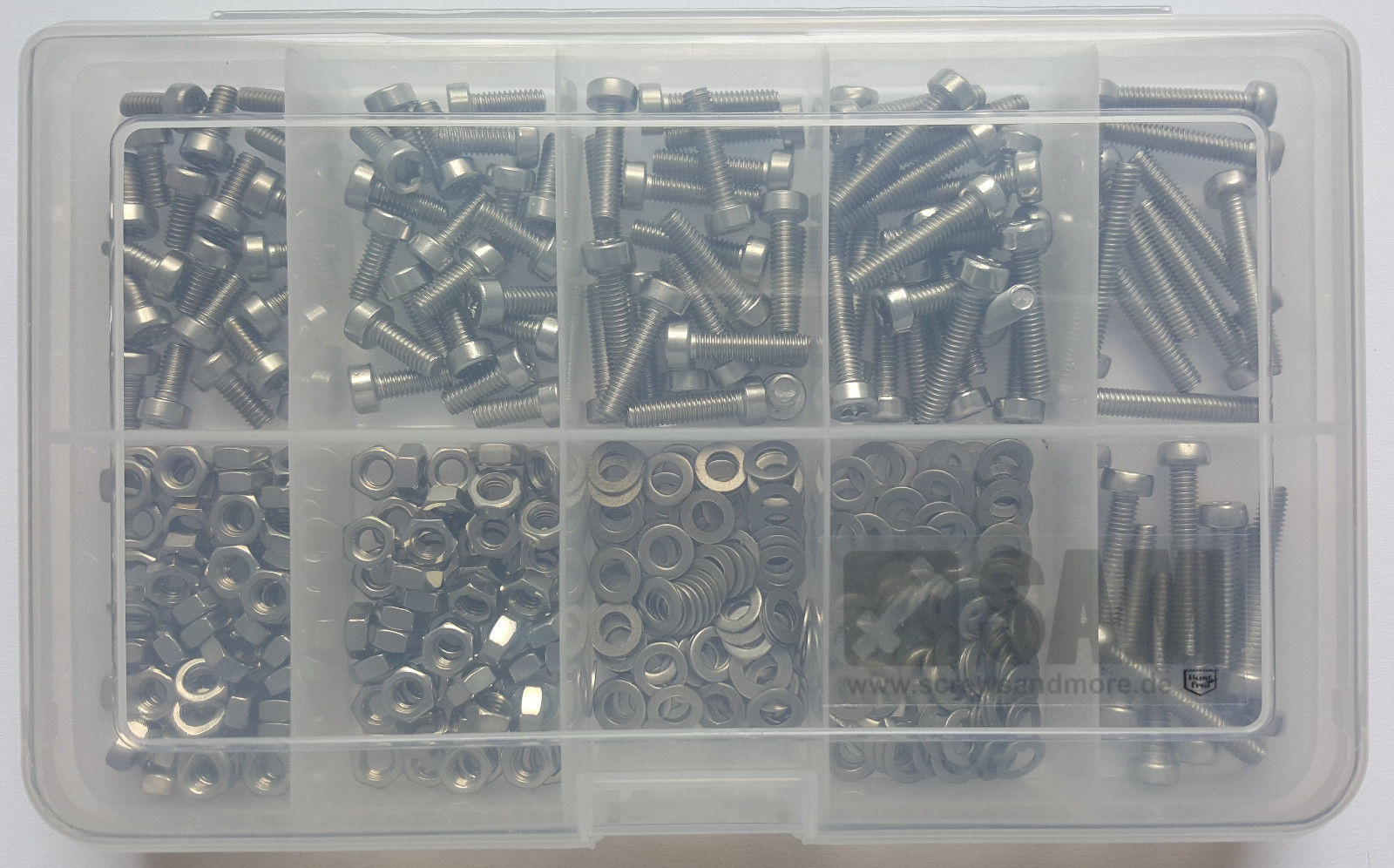 M4 cap screws setbox 400 pcs ISO 14580 A2