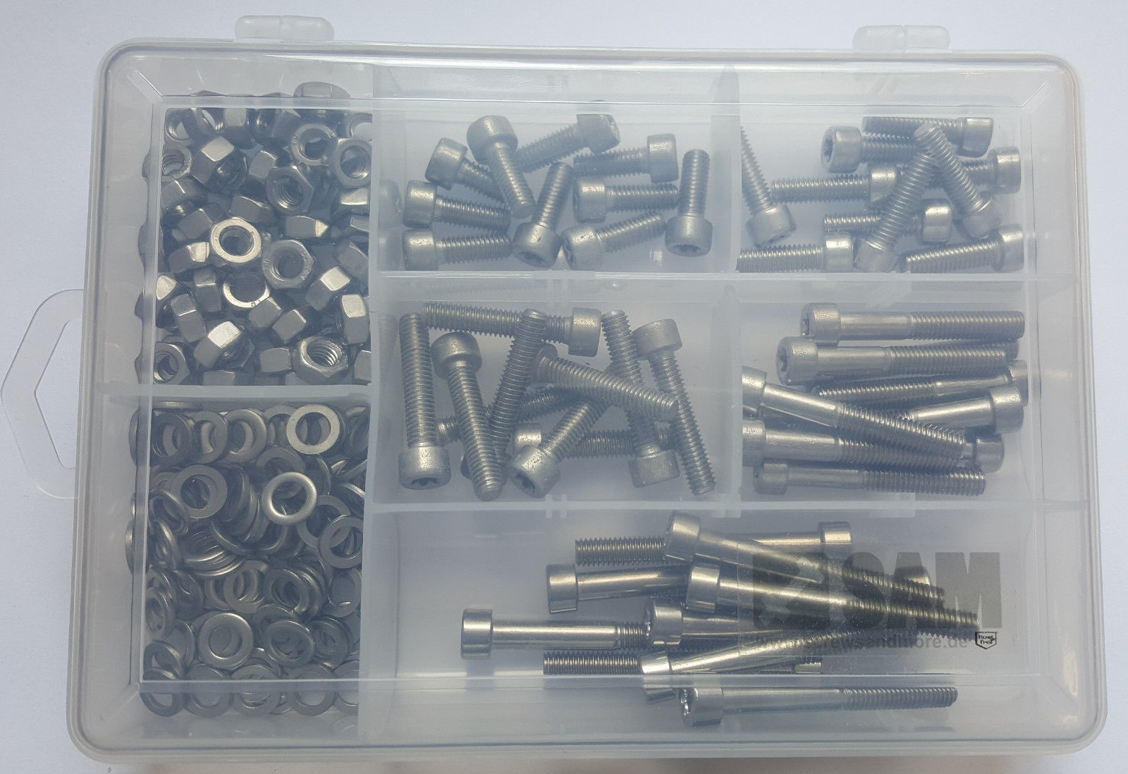 M6 Zylinderkopfschrauben Setbox 200 Teile ISO 14579 Edelstahl A2