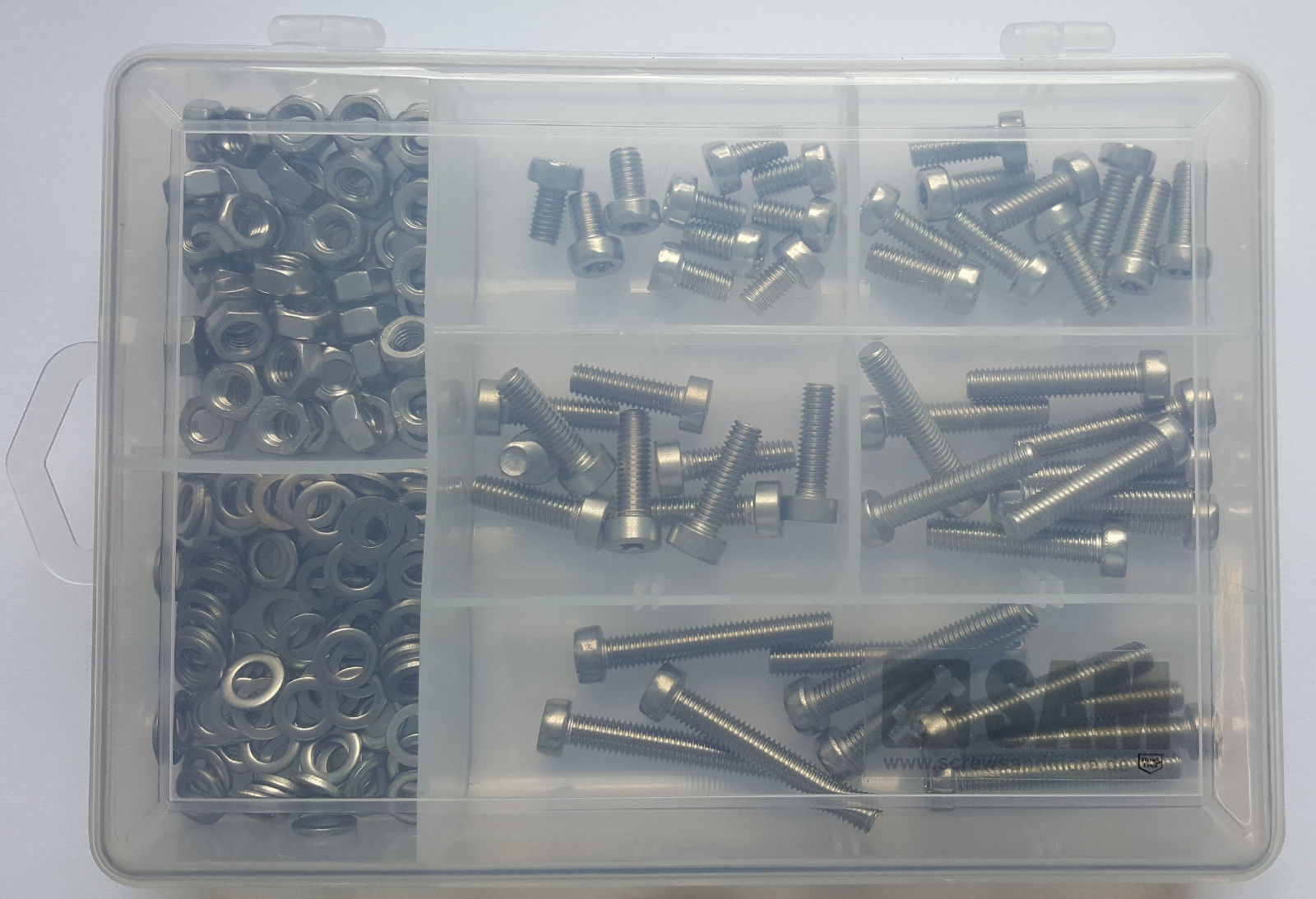 M6 cap screws setbox 200 pcs ISO 14580 A2