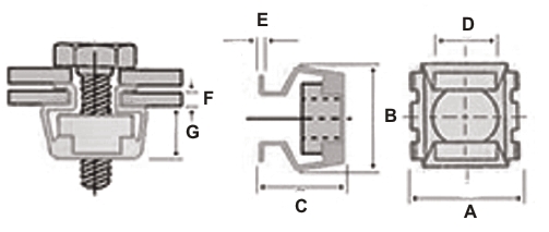 10 Stück Käfigmuttern Edelstahl A2 M5 Loch 9,5mm (2,8-3,8mm)