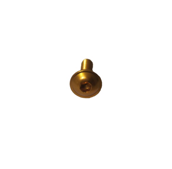 5 pcs button head screws ISO 7380-2 aluminium high-tensile 7075 M6X20 FLANGE GOLD