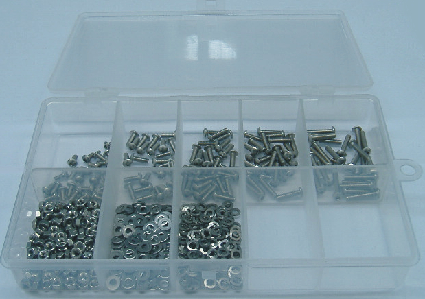 M2,5 Torx button head screws set 500 pcs ISO 7380 A2 TX