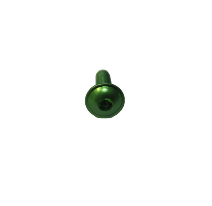 5 pcs button head screws ISO 7380-2 aluminium high-tensile 7075 M5X16 FLANGE GREEN