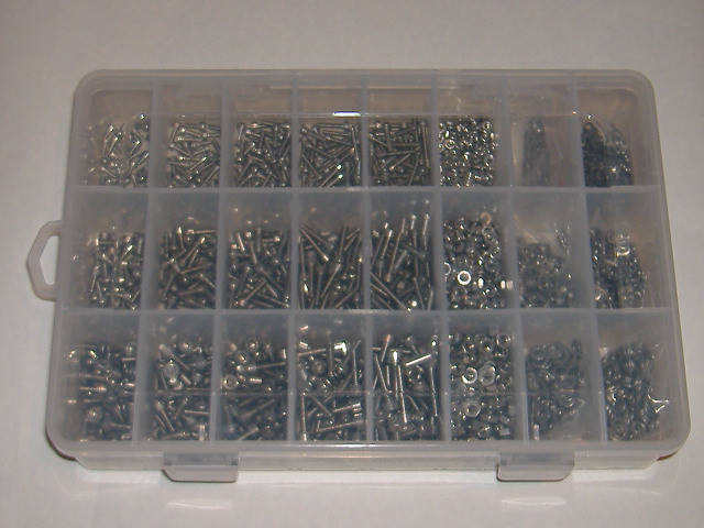 M2/M2,5/M3 button head screws kit 2.400 pcs DIN 7985 A2 TX