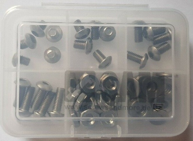 UNF American inch fasteners kit 60 pcs ISO 7380 A2 No.10-32